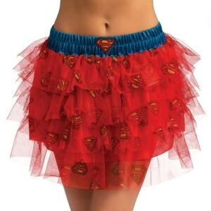 DC Comics Supergirl Tutu Petticoat Costume Cosplay Halloween Skirt One Size